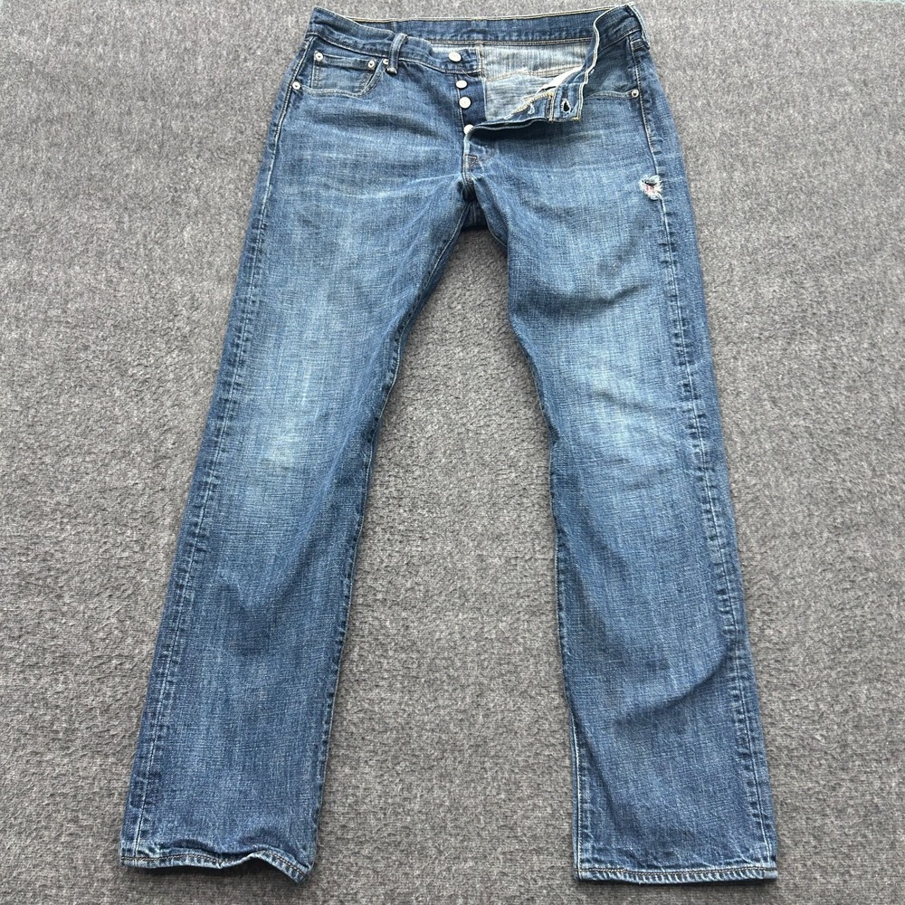 Levi's 501 Jeans Mens 34x34 Button Fly Distressed